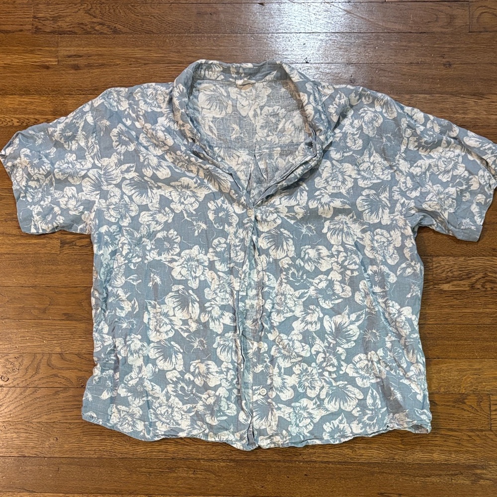 Cotton On Floral Button Down, Size XL